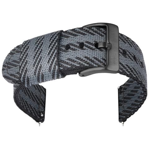 Elegante Cinturino Per Orologio In Nylon Da 24/22/20/18 Mm Con Fibbia Nera Black 20 Mm - Foto 3