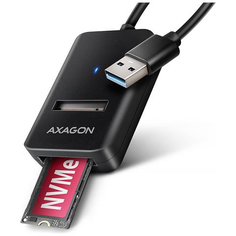 ADM2-AM USB-A 10Gbps - M. 2 NVMe & SATA SSD adaptér, kabelis USB-A 10cm Box esterno SSD Nero - Foto 1