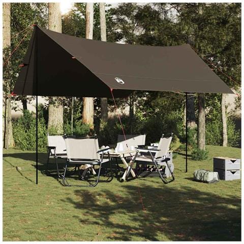 Telone da Campeggio Marrone 438x376x212 cm Impermeabile - Foto 2