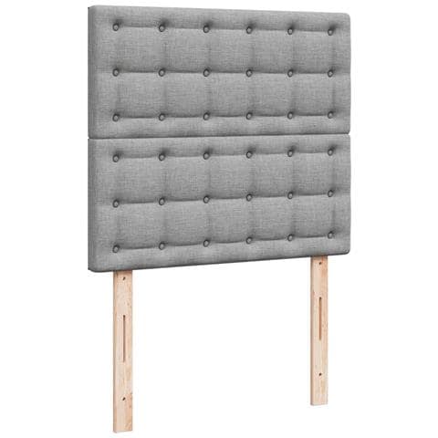 Giroletto a Molle con Materasso Grigio Chiaro 80x200 cm Tessuto - Foto 9