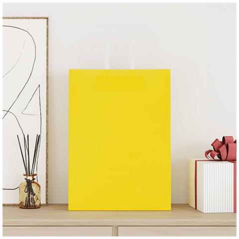 Sacchetti di Carta 250 pz con Manici Gialli 32x17x44 cm - Foto 2