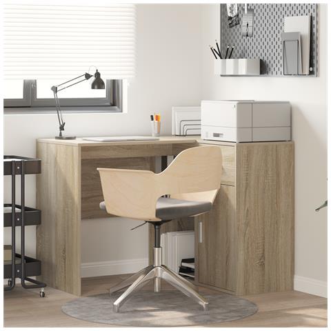 Scrivania Angolare Rovere di Sonoma 102x88x75 cm Legno Ingegnerizzato - Foto 2