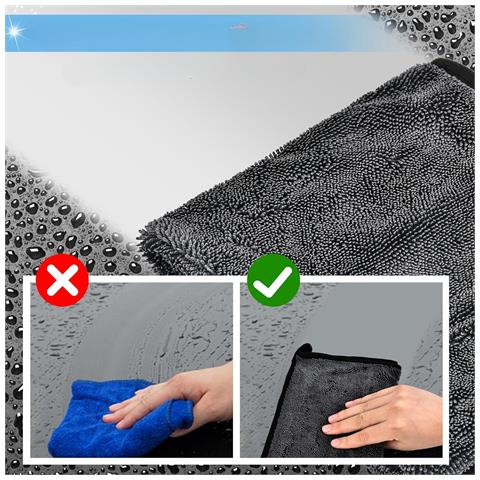 Cozclam Panni Asciugatura In Microfibra 3 Misure Grigio - Foto 5