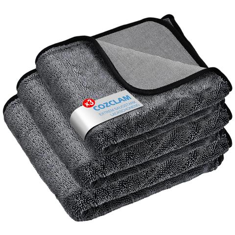 Cozclam Panni Asciugatura In Microfibra 3 Misure Grigio - Foto 1