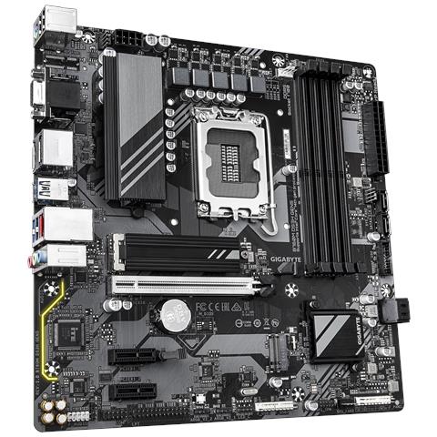 B760M DS3H GEN5 Scheda Madre - Supporta CPU Intel Core 14ª generazione, VRM digitale a 6+2+1 fasi, fino a 5600 MHz DDR5, 2 x M. 2 PCIe 4.0, LAN 2.5GbE, USB 3.2 Gen2 - Foto 4