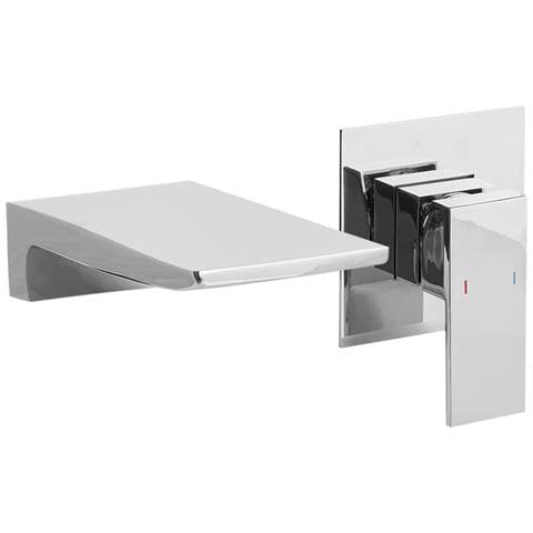 Rubinetto Miscelatore Da Parete Per Lavabo Karuay Ottone Argento - Foto 2