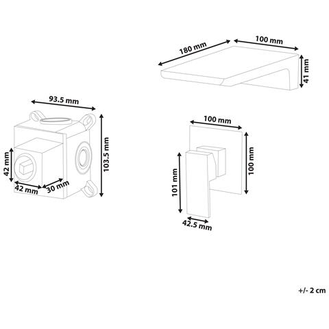 Rubinetto Miscelatore Da Parete Per Lavabo Karuay Ottone Argento - Foto 7