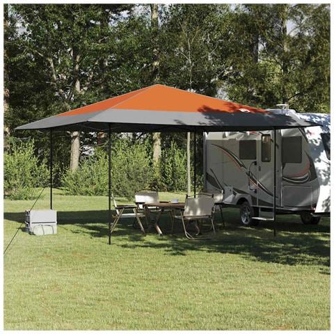 Tenda Aggiuntiva Pop-Up Arancione 400 x 400 cm Tessuto - Foto 2