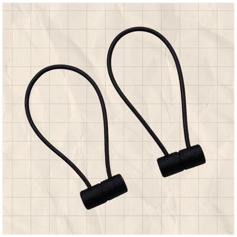 Fermagli Magnetici Per Tende, Supporti Senza Trapano, Corde Decorative (set Da 2) Black - Foto 2