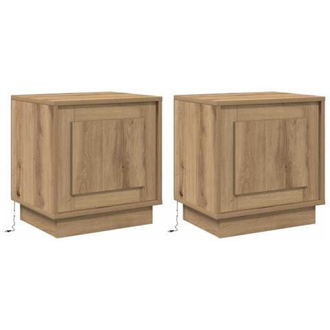 Armadio da Notte con 2 pcs rovere artigianale 44 x 34.5 x 45 cm - Foto 1