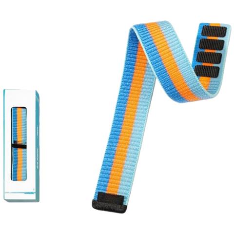 Cinturino Sport Loop In Nylon Da 22 Mm Compatibile Con Garmin Fenix 8/7/6 Pro / 7 Pro - Traspirante E Regolabile Blue+orange - Foto 1