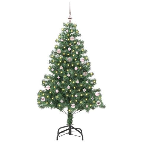Albero di Natale con 150 LED con supporto Verde 150 cm PVC - Foto 2