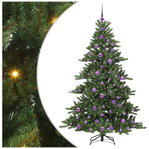 Albero di Natale Artificiale con Rami Pieghevoli Verde 180 cm - Foto 1