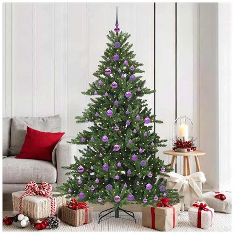 Albero di Natale Artificiale con Rami Pieghevoli Verde 180 cm - Foto 2
