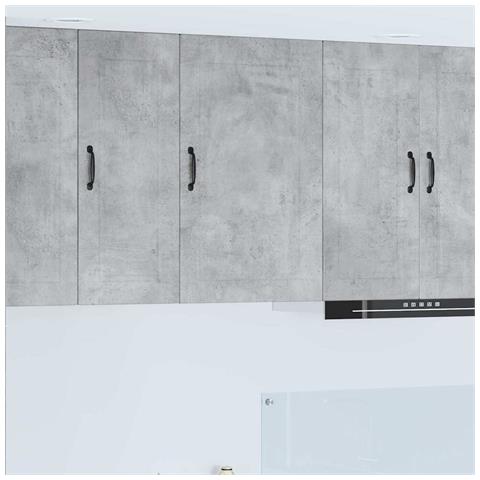 Pensile cucina Grigio cemento 50 x 31 x 80 cm Legno multistrato - Foto 2