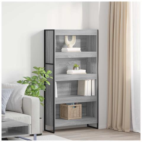 Armadio per Libri 2 pcs Grigio Sonoma 80 x 30 x 155 cm - Foto 2