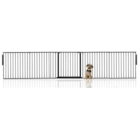 Bettacare Barriera Per Animali Domestici Premium Multipannello, Fino A 370cm Di Larghezza, Nera, 70cm Di Altezza - Foto 1