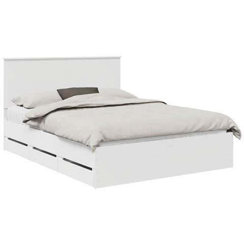 Struttura del letto Bianco 150 x 200 cm Legno Ingegnerizzato - Foto 1