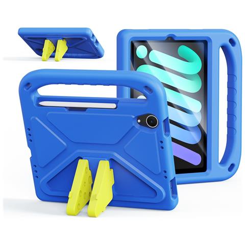 Cover per iPad mini (2024) - Blu, Antiurto, Con Soporte - Foto 1