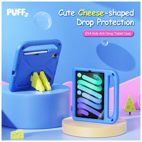 Cover per iPad mini (2024) - Blu, Antiurto, Con Soporte - Foto 4