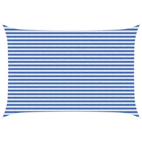 Telo Ombra Blu e Bianco 3 x 5 m HDPE - Foto 1