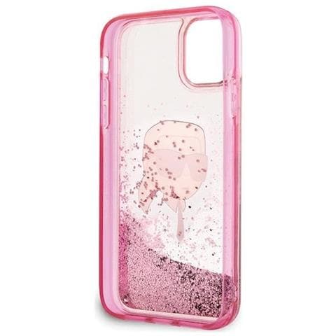 Custodia Bling Rosa Per Iphone 11/xr Con Testa Di Karl Lagerfeld - Foto 6