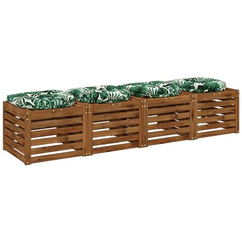 Cuscini per Sedia in 4 Pezzi 4 pz 100% Poliestere - Foto 2