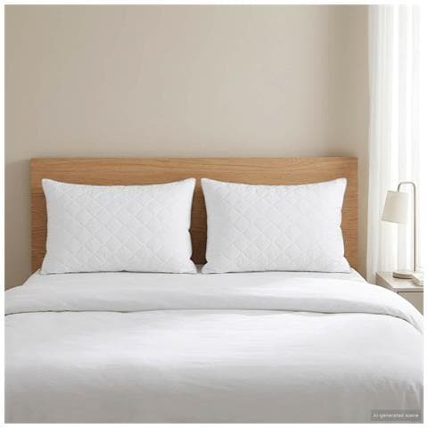 Cuscino FULDA 2 pz 30 x 50 cm 100% piuma d’oca e piumino Bianco - Foto 2
