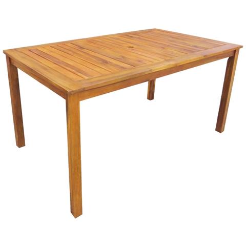 Set da Pranzo per Esterni 5 pz Legno Massello di Acacia Marrone - Foto 8