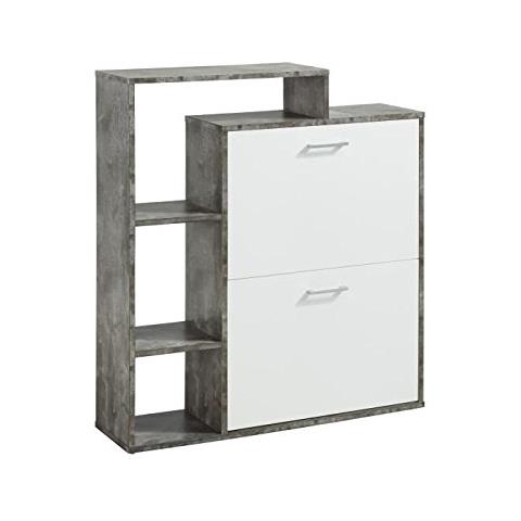 Lily Mobili Scandinavi Era Effetto Bianco E Concreta Scarpe - L 85 Cm - Foto 1