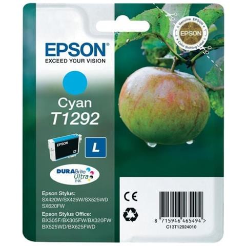 Originale T1292 Ciano Per Epson Sx420 525wd 620fw Bx320 C13t12924012 Capacita' 7ml - Foto 1