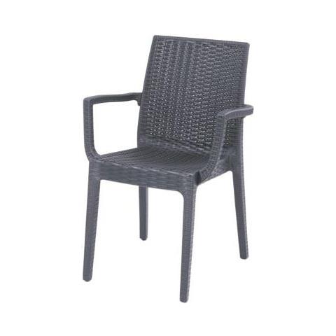 Poltrona Dafne Resina Simil Rattan Antracite - Foto 1