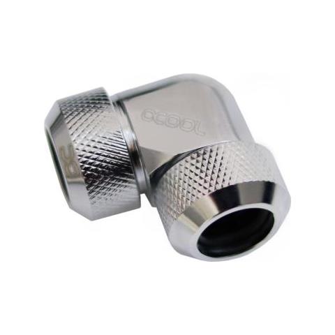 Eiszapfen 13mm Hardtube Compression Fitting 90° L-connector For Plexi- Brass Tubes (rigid Or Hard Tubes) - Knurled - Chrome - Foto 7