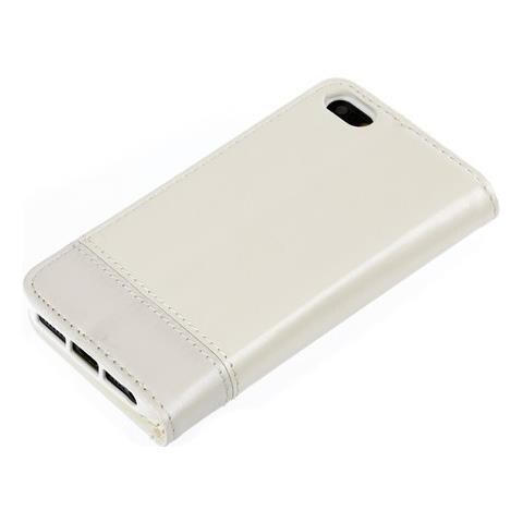 Wallet Folio Case, Cover A Libro - Apple Iphone 5 / 5s / Se - Bianco - Foto 2