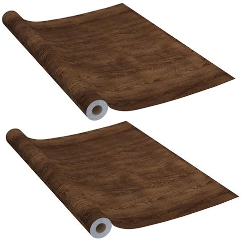 Pellicole Autoadesive Per Porte 2 Pz Rovere Moro 210x90 Cm Pvc - Foto 1