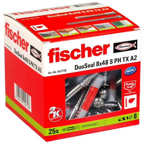 DuoSeal 8 x 48 S PH TX A2 25 pz Tassello di espansione 48 mm - Foto 2