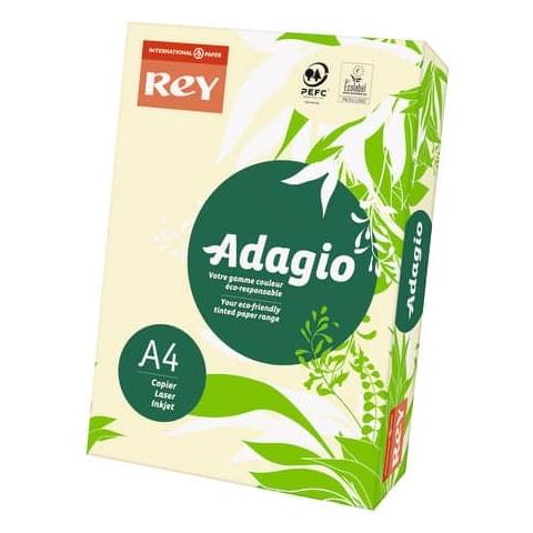 Carta Colorata A4 Rey Adagio 160 G / m² Avorio Risma Da 250 Fogli - Adagi160x475 - Foto 1