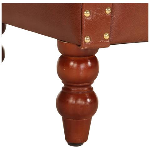 Poltrona Marrone In Vera Pelle Di Capra - Foto 2