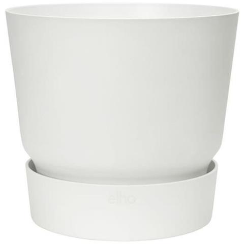 Vaso Da Fiori Rotondo Elho Greenville 25 - Esterno - Ø 24,48 X H 23,31 Cm - Bianco - Foto 2