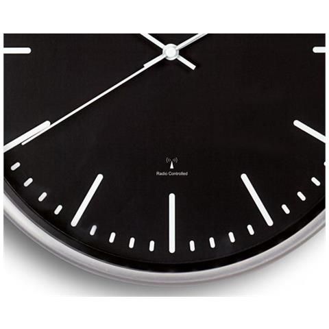 9063490 Orologio Da Parete Cerchio Alluminio, Nero - Foto 3