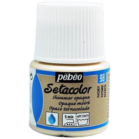 Pittura Tessile Setacolor Effetto Metallico Opaco - Avorio - 45 Ml - Foto 1