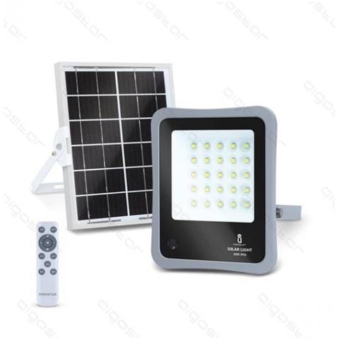 Faretto Led Esterno Con Pannello Solare 30w Ip65 Con Telecomando - Foto 1
