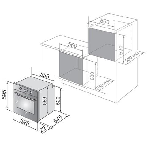 Forno Elettrico da Incasso Life NSM 7BL PPP Capacità 74 L Multifunzione Termoventilato Pulizia a Vapore Potenza 2900 W Colore Bianco - Foto 4