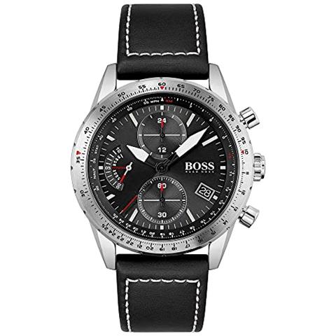 Orologio Con Cronografo Al Quarzo Da Uomo Con Cinturino In Pelle Nero - 1513853 - Foto 1