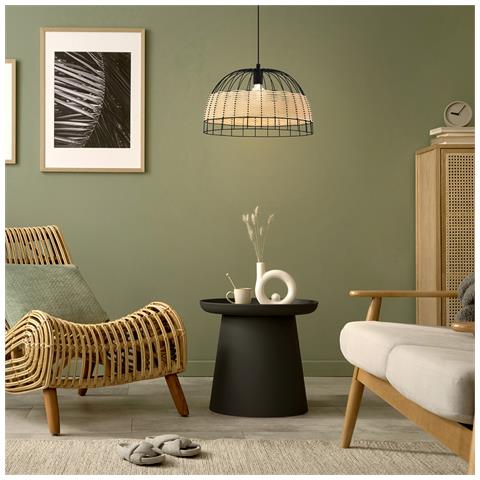 Lampadario Industrial Anwick 1 Luce Metallo Nero - Foto 2