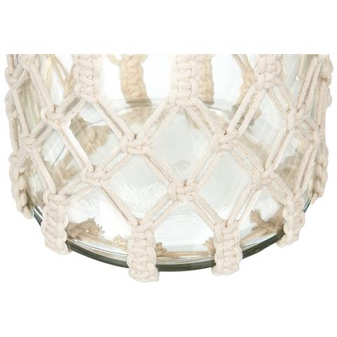 Lanterna Vetro E Macramè Bianco Sporco 31 Cm Jalebi - Foto 10