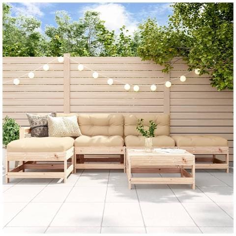 Set Salotto da Giardino 6 pz in Legno Massello di Pino - Foto 1
