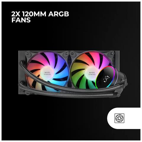 Ml-lcd240, Raffreddato A Liquido Aio, Tdp 500w, 2x Ventole Argb 120mm Fdb, Display Lcd Con Monitoraggio Della Temperatura, Pompa Opti-chamber 3rd Gen, Multisocket Universale, Nero - Foto 11