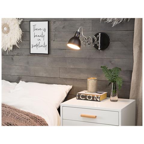 Set Di 2 Lampade Da Parete Harrington Regolabile Metallo Nero - Foto 1