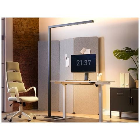 Lampada Da Terra Led Metallo Nero 194 Cm Mensa - Foto 1